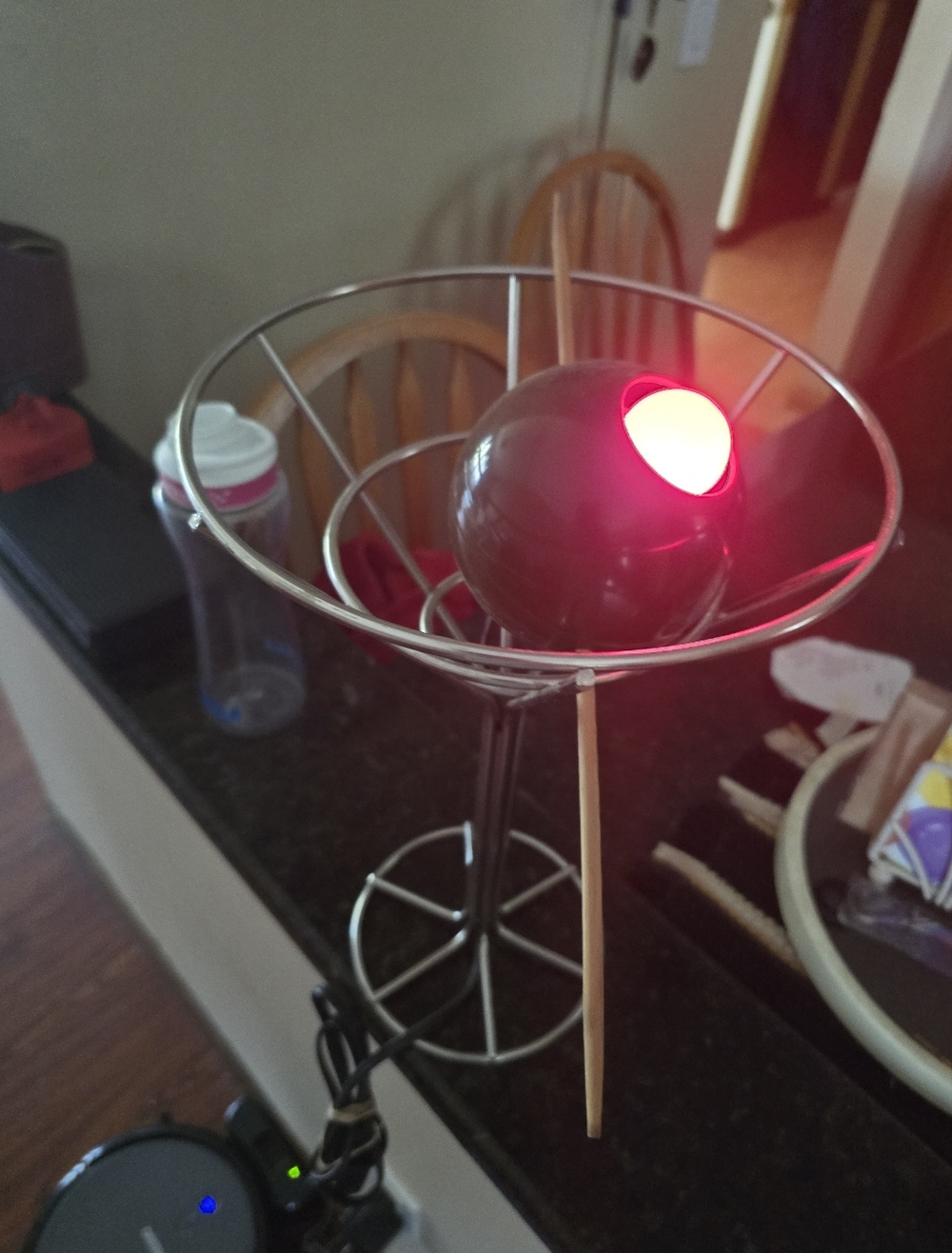 Vintage Martini Lamp Olive Bar Light Up David Krys 1993 Chrome Light Collectible - Picture 2 of 5